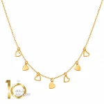 گردنبند طلای 18 عیار گردنبندقلبی لیزری کد 1WNE097
