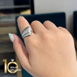 انگشتر طلای 18 عیار کم اجرت طرح دامله کد1WRE059 - تصویر 3