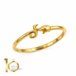 انگشتر طلا 18 عیار طرح دلفین کد 1WRI014 - تصویر 2
