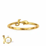 انگشتر طلا 18 عیار طرح دلفین کد 1WRI014