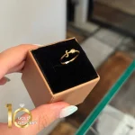 انگشتر طلا 18 عیار طرح دلفین کد 1WRI014 - تصویر 3