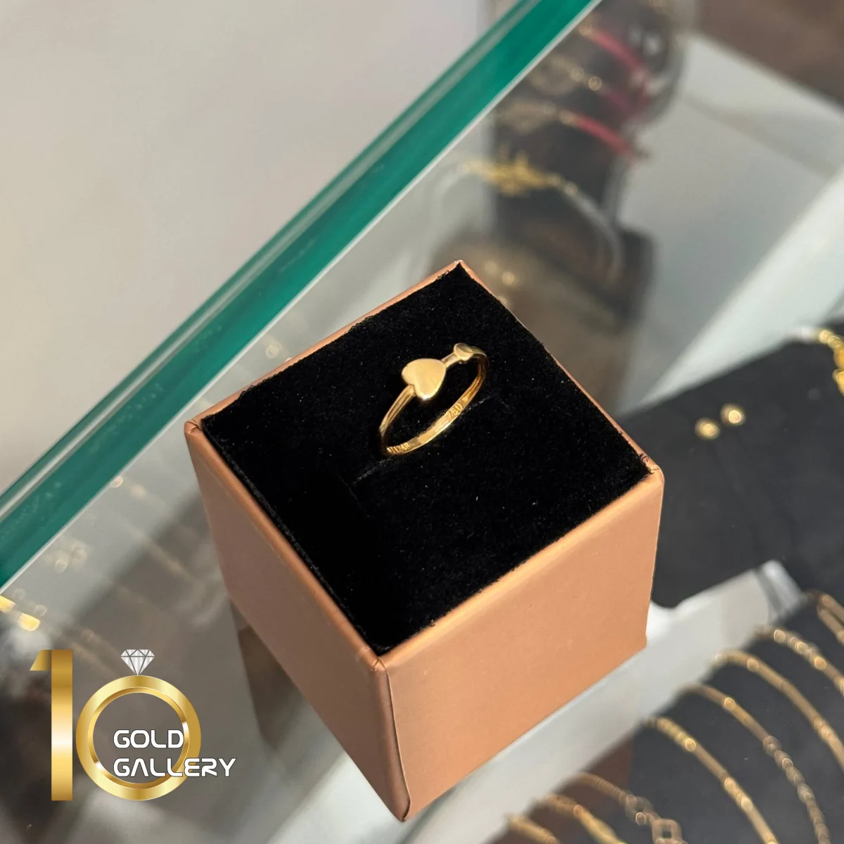 انگشتر طلای 18 عیار طرح قلب کد 1WRK012 - تصویر 3