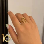 انگشتر طلای 18 عیار کم اجرت طرح آزاده کد 1WRE052