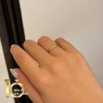 انگشتر طلای 18 عیار کم اجرت طرح موج کد 1WRE051