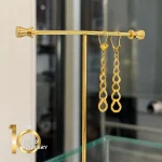 گوشواره طلای 18 عیار کم اجرت حلقه حلقه کد 1WEE052