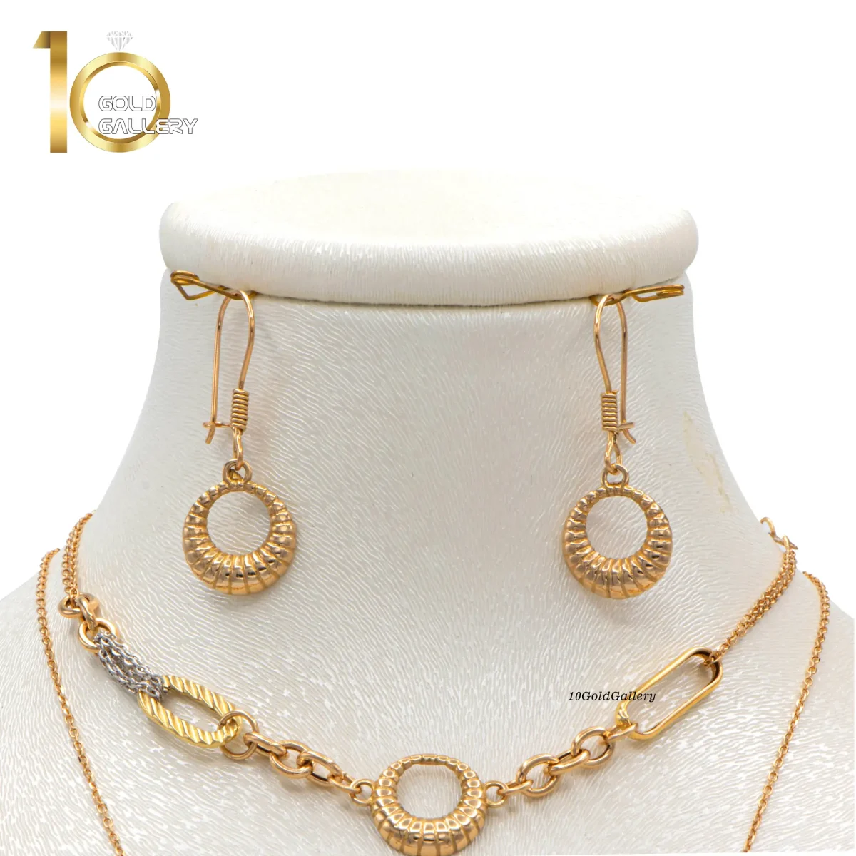 سرویس طلای 18 عیار طرح صدف کد 1WHC007 - تصویر 2
