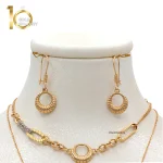 سرویس طلای 18 عیار طرح صدف کد 1WHC007 - تصویر 2