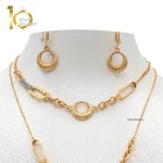 سرویس طلای 18 عیار طرح صدف کد 1WHC007 - تصویر 10