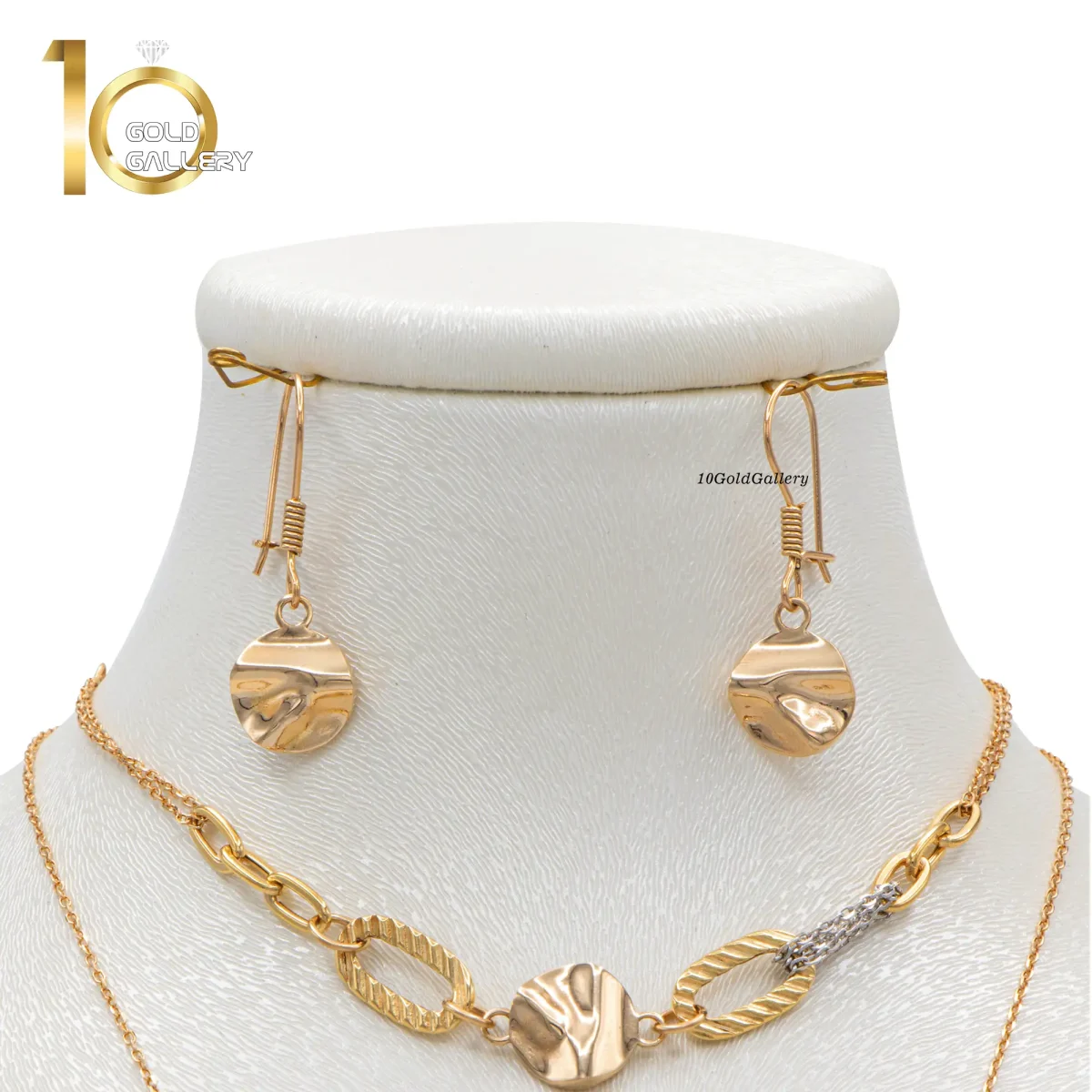 سرویس طلای 18 عیار طرح لاک بوتگا کد 1WHC010 - تصویر 8