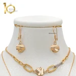 سرویس طلای 18 عیار طرح لاک بوتگا کد 1WHC010 - تصویر 8