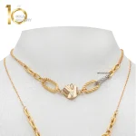 سرویس طلای 18 عیار طرح لاک بوتگا کد 1WHC010 - تصویر 9