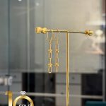 گوشواره کم اجرت طلای 18 عیار هاردو تیفانی کد 1WEE053