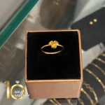 انگشتر طلای 18 عیار طرح گل کد 1WRA045 - تصویر 4