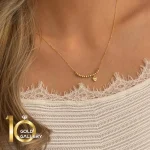 گردنبند طلای 18 عیار مینیمال حلال یورمن با قلب 1WNL104 - تصویر 2